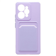 Чехол-накладка - SC337 с картхолдером для "Realme 15" (light violet)