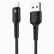 Кабель USB - Apple lightning Kurato RORI-L105  100см 1,5A  (black)