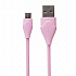 Кабель USB - micro USB Celebrat CB-10M  100см 2,4A  (pink)