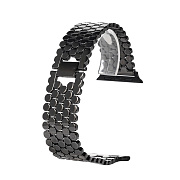 Ремешок - ApW Apple Watch 38/40/41 mm металл раскладывающаяся застежка (black)