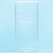 Чехол-накладка - SC276 с картхолдером для "Tecno Pova 2" (transparent)