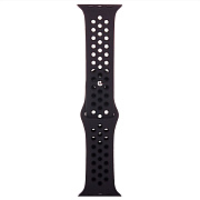 Ремешок - ApW Sport N Apple Watch 42/44/45/49 mm силикон на кнопке (L) (black)