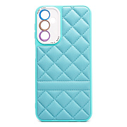 Чехол-накладка - SC318 экокожа для "Samsung SM- A245 Galaxy A24 4G" (light blue)