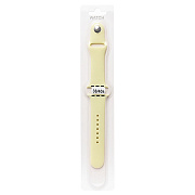 Ремешок - ApW Sport Band Apple Watch 38/40/41 mm силикон на кнопке (L) (lemon cream)