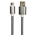 Кабель USB - micro USB - DC-100 7,5W 100см 1,5A  (gray)