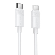 Кабель Type-C - Type-C Borofone BX123 Leya 60W 100см 3A  (white)
