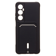 Чехол-накладка - SC304 с картхолдером для "Realme C65" (black) (231053)