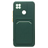 Чехол-накладка - SC315 с картхолдером для "Xiaomi Redmi 10A" (dark green)