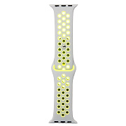 Ремешок - ApW Sport N Apple Watch 38/40/41 mm силикон на кнопке (L) (gray/green)