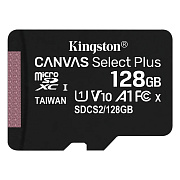 Карта флэш-памяти MicroSD 128 Гб Kingston Canvas Select Plus A1 (100 Mb/s) без адаптера (class 10) (black)