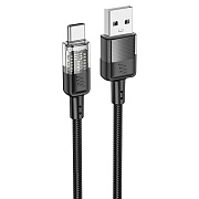 Кабель USB - Type-C Hoco U129 Spirit 15W 120см 3A  (black)