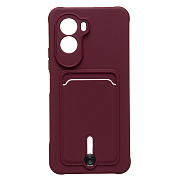Чехол-накладка - SC304 с картхолдером для "Xiaomi Poco M7 4G" (bordo) (241688)