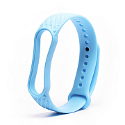 Ремешок - WB08 Xiaomi Mi Band 5/Mi Band 6 силикон на кнопке (регулируемый) (light blue)