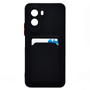 Чехол-накладка - SC337 с картхолдером для "Xiaomi Poco M7 Plus" (black) (241671)