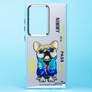 Чехол-накладка - PC092 для "Samsung Galaxy S24 Ultra" (собака) (transparent)