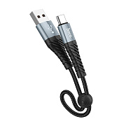 Кабель USB - Type-C Hoco X38 Cool Charging 15W 25см 3A  (black)
