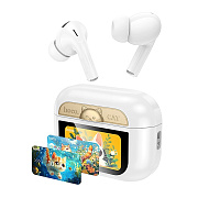 Беспроводные Bluetooth-наушники Hoco TWS EW88 (cat) ANC с сенсорным экраном (white)