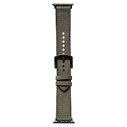 Ремешок - ApW39 Skin Apple Watch 42/44/45/49 mm экокожа (dark green)