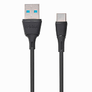 Кабель USB - Type-C Celebrat FLY-2T 12W 100см 2,4A  (black)