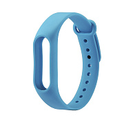Ремешок - WB13 Xiaomi Mi Band 2 силикон на кнопке (регулируемый) (blue)