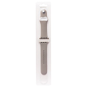 Ремешок - ApW Sport Band Apple Watch 38/40/41 mm силикон на кнопке (L) (light grey)