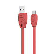 Кабель USB - Type-C Celebrat CB-02T  120см 2,4A  (red)