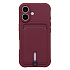 Чехол-накладка - SC304 c картхолдером для "Apple iPhone 16" (bordo) (234453)