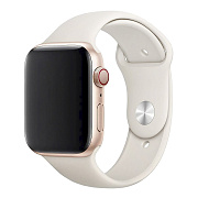 Ремешок - ApW Sport Band Apple Watch 38/40/41 mm силикон на кнопке (L) (ivory)