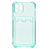 Чехол-накладка - SC276 с картхолдером для "Apple iPhone 11 Pro" (green)