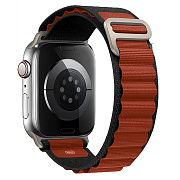 Ремешок - ApW27 Alpine Loop Apple Watch 38/40/41 mm текстиль (black/brown)