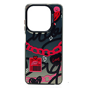 Чехол-накладка - PC094 для "Infinix Hot 40i" (цепи) (transparent/black) (233868)