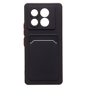 Чехол-накладка - SC337 с картхолдером для "Infinix Note 40 5G" (black) (234000)