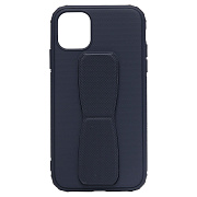 Чехол-накладка - PC058 для "Apple iPhone 11" с подставкой и магнитом (dark blue)