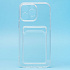 Чехол-накладка - SC276 с картхолдером для "Apple iPhone 14 Pro Max" (transparent)
