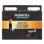Батарейка AAA Duracell LR03 OPTIMUM (8-BL) (8/64/22400) 