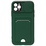 Чехол-накладка - PC066 с картхолдером (360) для "Apple iPhone 11 Pro Max" (green/black) (206969)