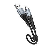 Кабель USB - micro USB Hoco X38 Cool Charging 12W 25см 2,4A  (black)
