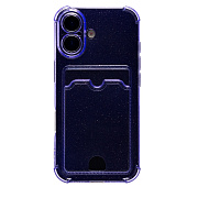 Чехол-накладка - SC300 с картхолдером для "Apple iPhone 17" (violet)