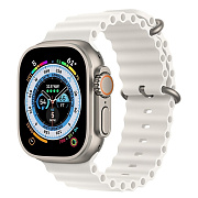 Ремешок - ApW26 Ocean Band Apple Watch 42/44/45/49 mm силикон (white)