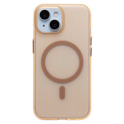 Чехол-накладка - SM038 SafeMag для "Apple iPhone 15" (gold/matte transparent) (238589)