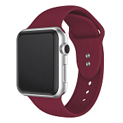 Ремешок - ApW Sport Band Apple Watch 42/44/45/49 mm силикон на кнопке (S) (burgundy)