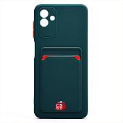 Чехол-накладка - SC315 с картхолдером для "Samsung SM-A045 Galaxy A04" (dark green) (214455)