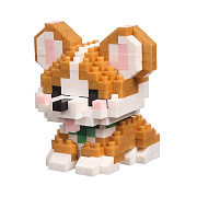 Конструктор - "Pet series" собака (1) (brown/white)