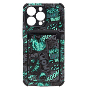 Чехол-накладка - SC284 с картхолдером для "Apple iPhone 13 Pro" (001) (multicolor)
