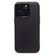 Чехол-накладка - PC084 экокожа для "Apple iPhone 14 Pro" (black) (219677)