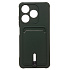 Чехол-накладка - SC304 с картхолдером для "TECNO Spark 10 4G" (dark green) (228172)