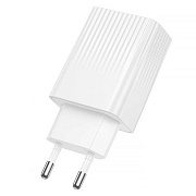 Адаптер Сетевой Borofone BAS76A PD+QC3.0 USB/Type-C 3A/30W (white)