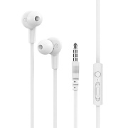 Проводные наушники с микрофоном внутриканальные Borofone BM37 Noble sound Jack 3,5  (white)