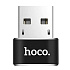 Переходник Type-C (м) - USB (п) Hoco UA6 1,9см (black)