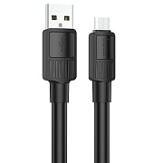 Кабель USB - micro USB Hoco X84 12W 100см 2,4A  (black)
